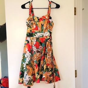 Miss lulo vintage style retro dress size medium beach girls
